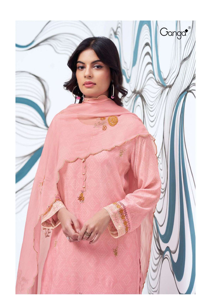 Ganga Fashion Maisy 2540 Bemberg Silk Printed Festiv Wear Salwar Kameez Collection