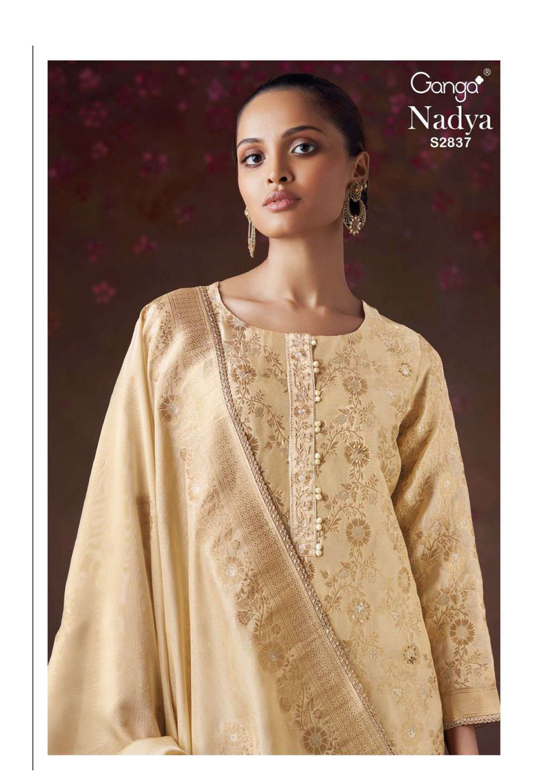 Ganga Fashion Nadya 2837 Silk Jacquard Festiv Wear Salwar Suit