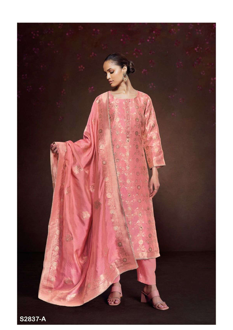 Ganga Fashion Nadya 2837 Silk Jacquard Festiv Wear Salwar Suit