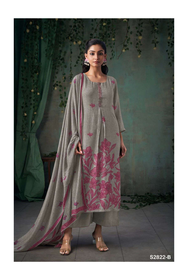 Ganga Fashion Rosamie 2822 Silk Printed Handwork Designer Salwar Suit