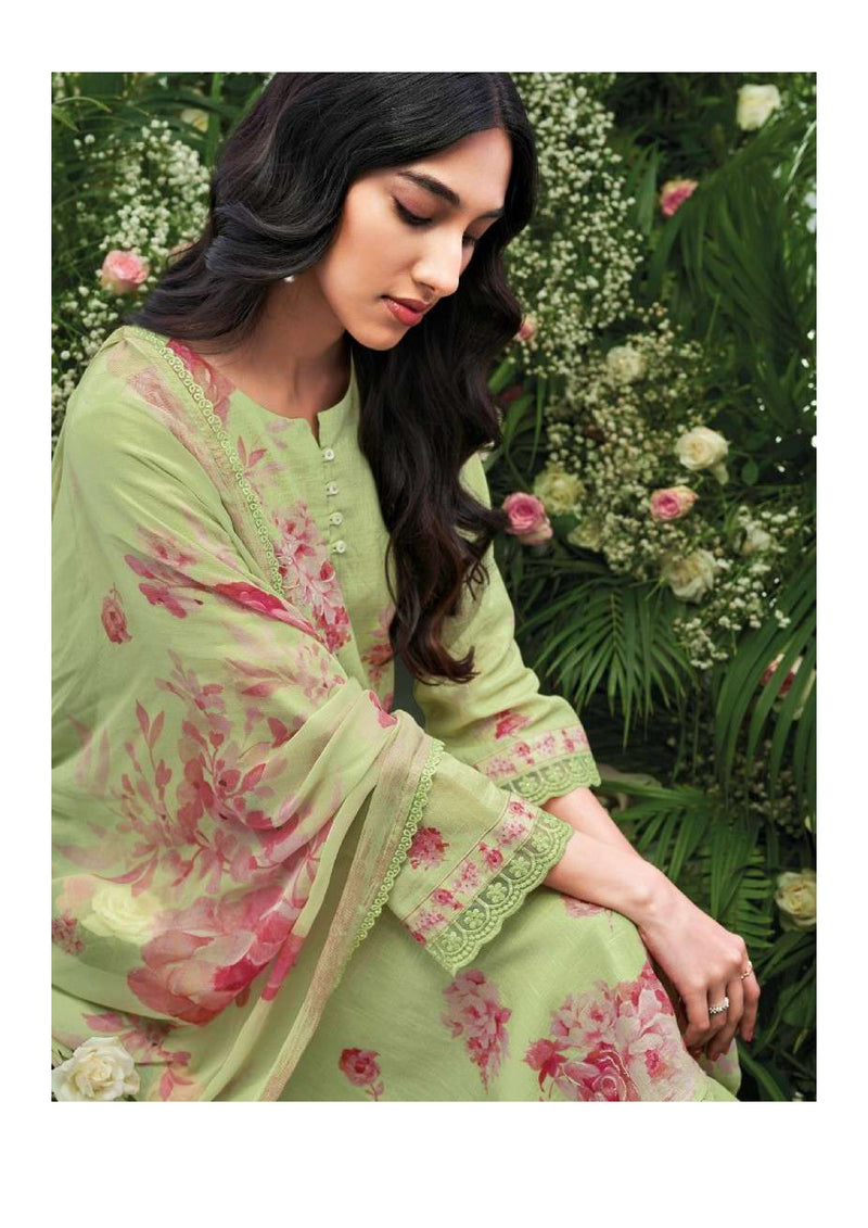 Ganga Fashion Saija Cotton Linen Printed Fancy Salwar Suit