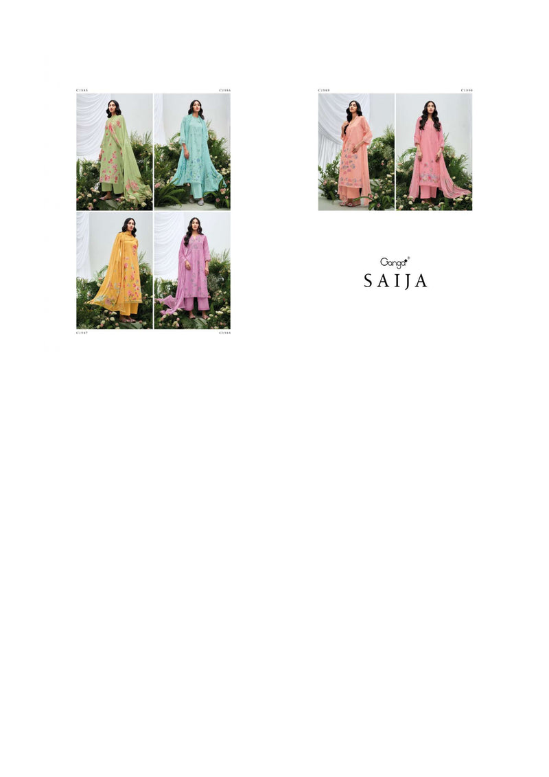 Ganga Fashion Saija Cotton Linen Printed Fancy Salwar Suit