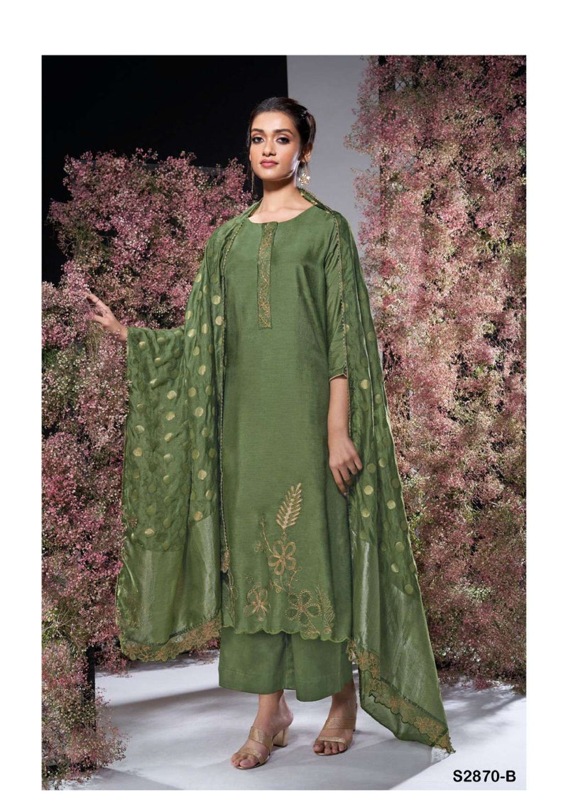 Ganga Fashion Siyona 2870 Bemberg Silk Festiv Wear Salwar Suit