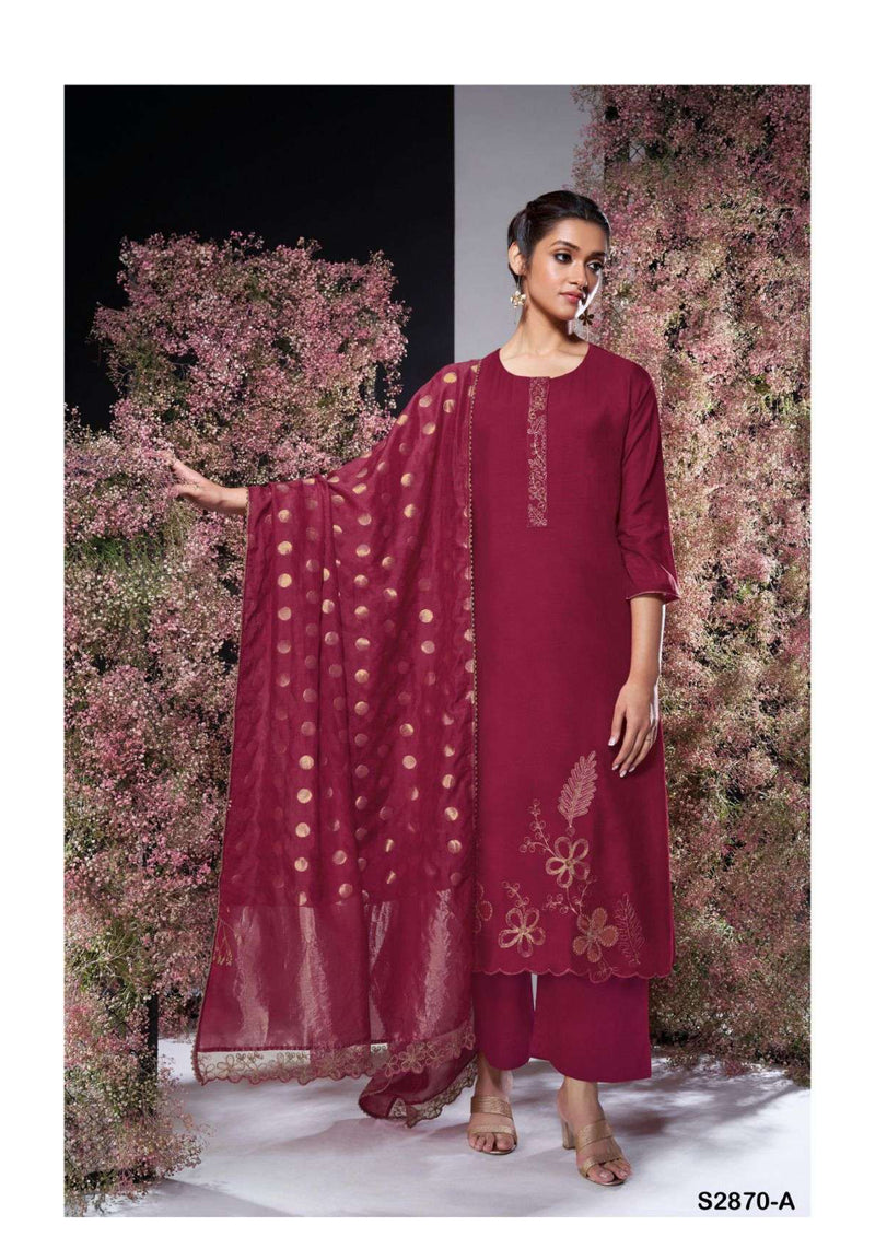 Ganga Fashion Siyona 2870 Bemberg Silk Festiv Wear Salwar Suit