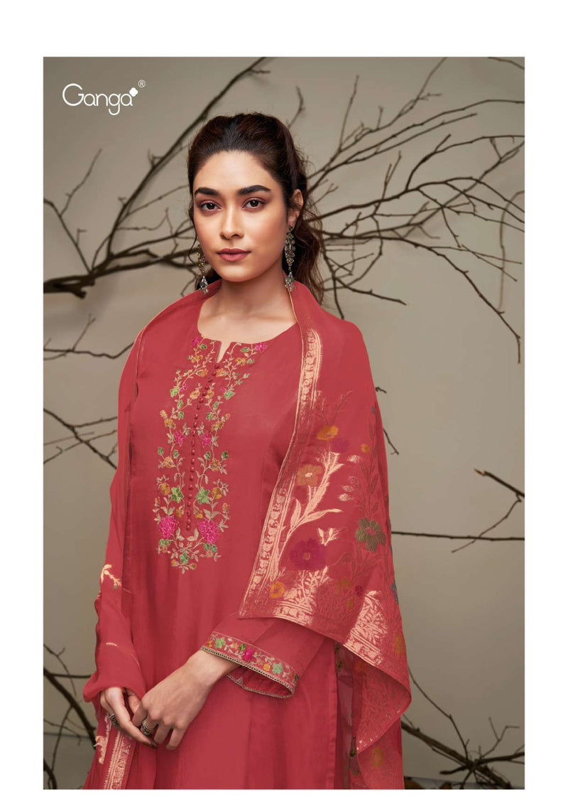 Ganga Fashion Stella 2243 New Silk Embroidery Hand Work Designer Salwar Kameez