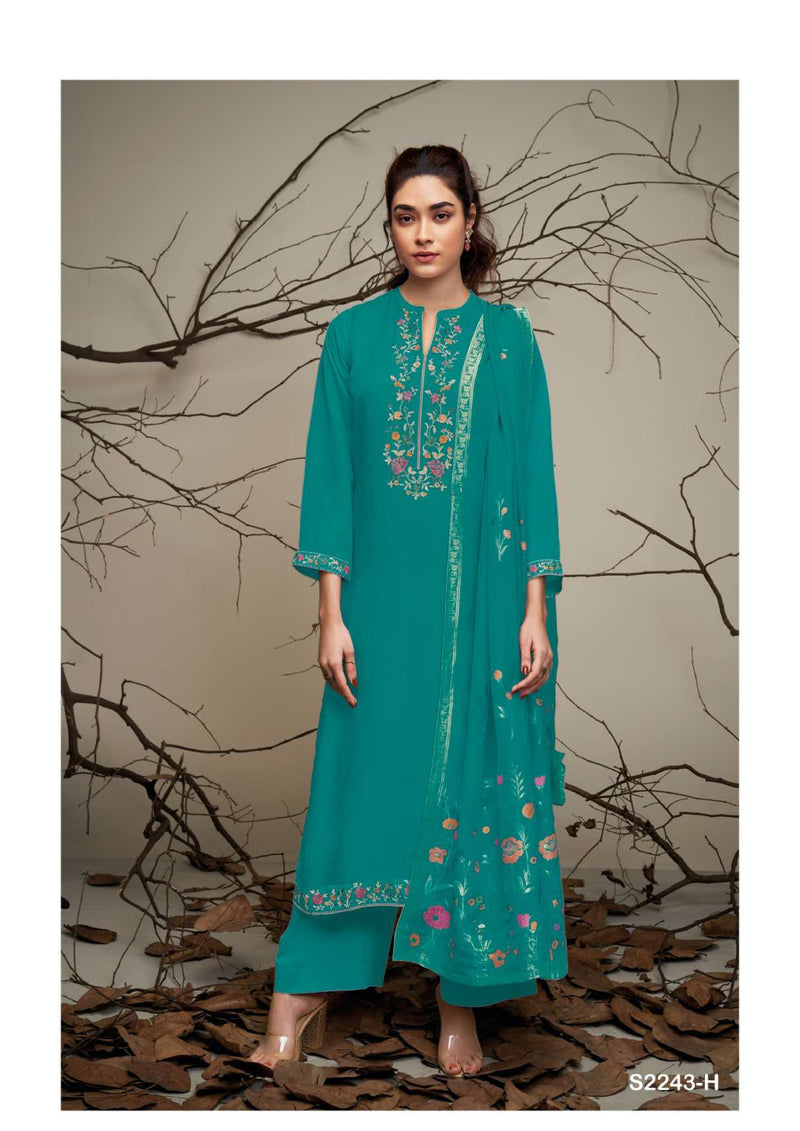 Ganga Fashion Stella 2243 New Silk Embroidery Hand Work Designer Salwar Kameez