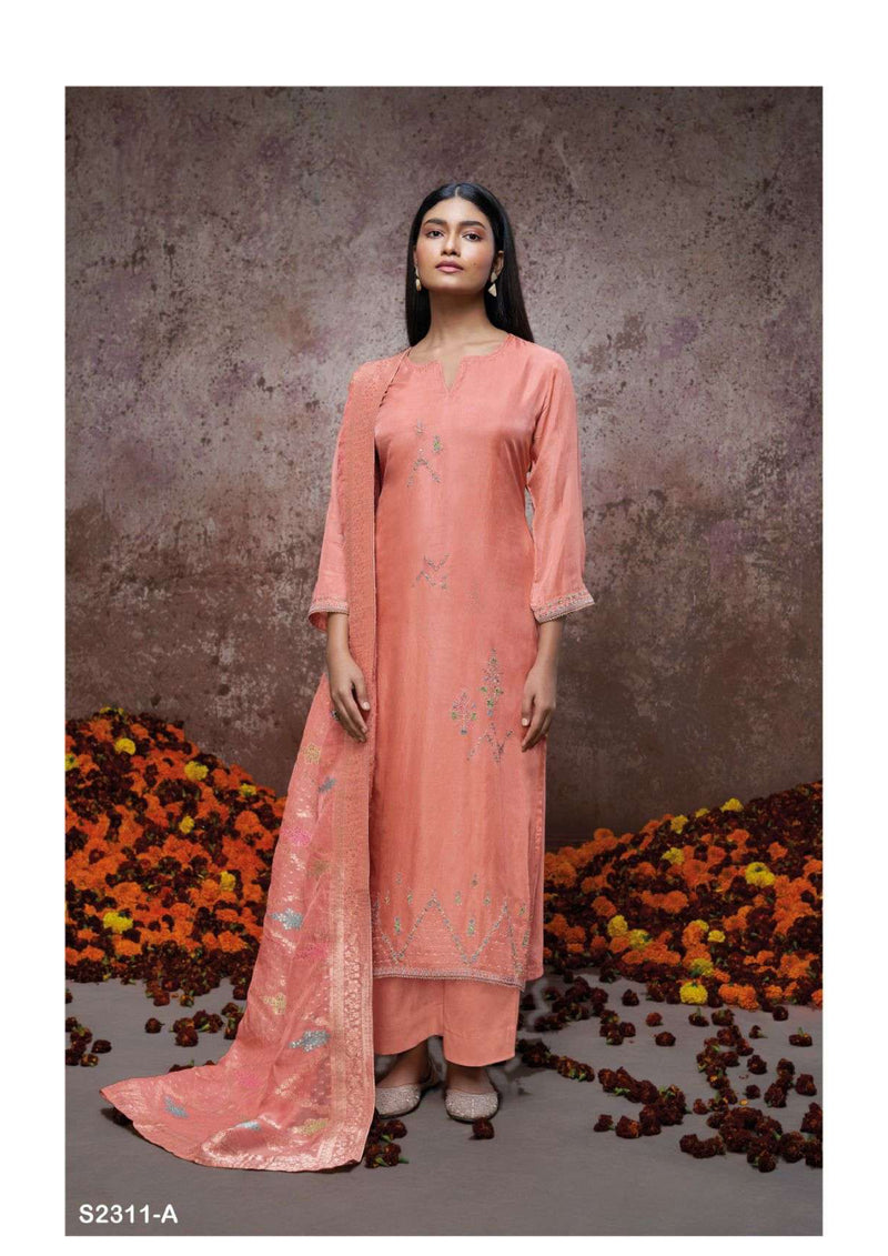 Ganga Fashion Tina 2311 Bemberg Habutai Silk Designer Salwar Kameez