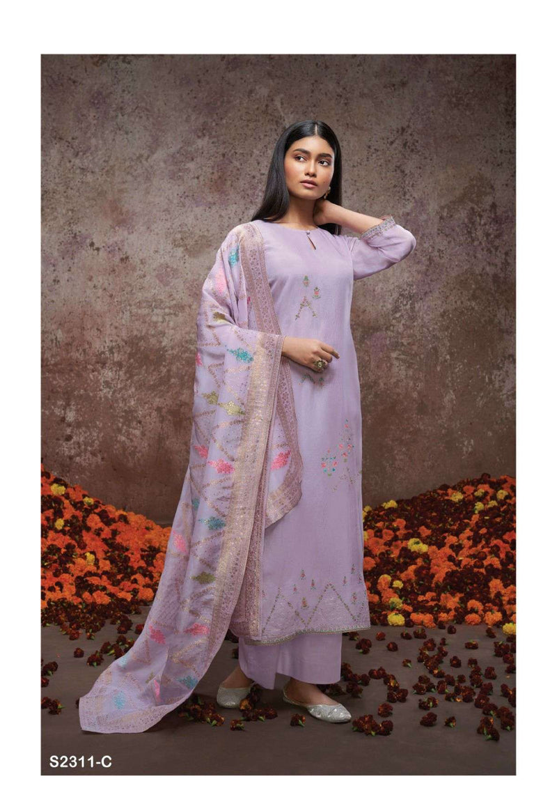 Ganga Fashion Tina 2311 Bemberg Habutai Silk Designer Salwar Kameez