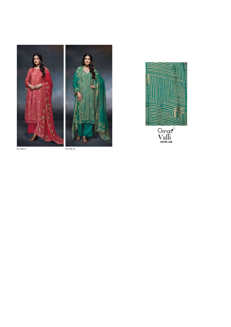 Ganga Fashion Valli 2769 Silk Printed Heavy Designer Salwar Suit