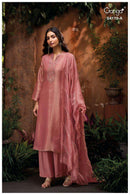 Ganga Qyra 4119 Premium Bemberg Silk Jacquard Suit with Organza Dupatta