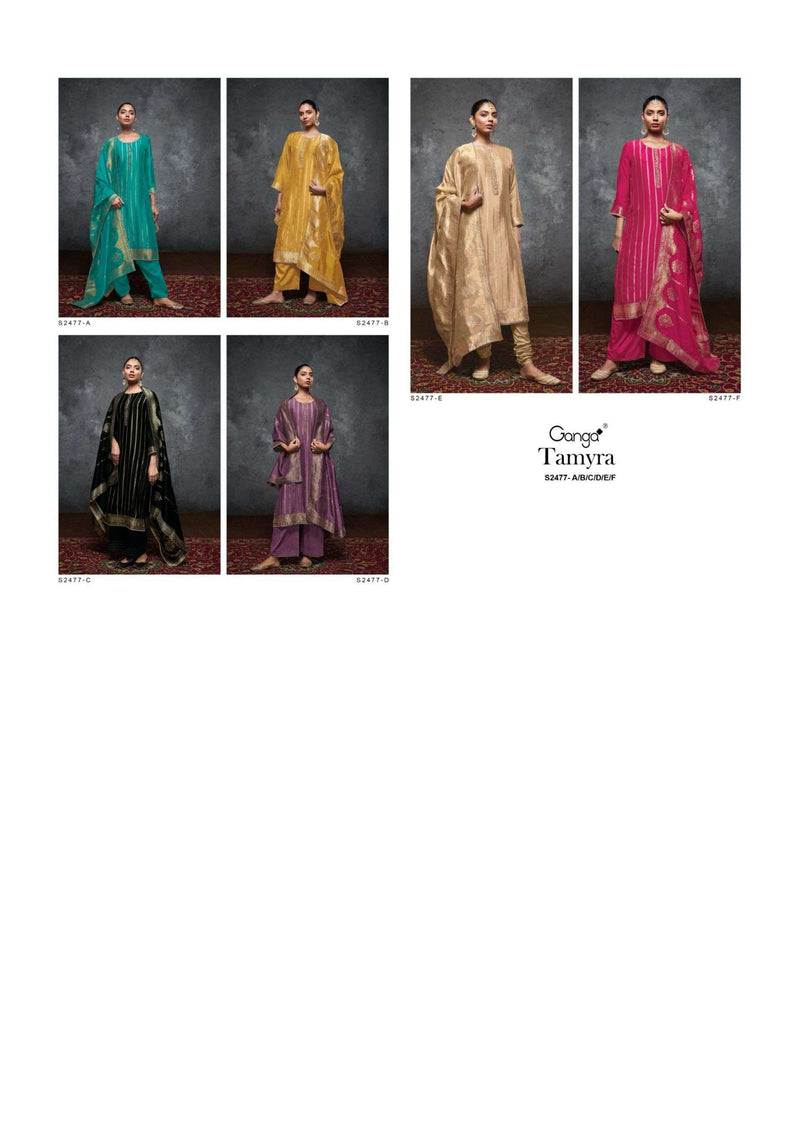 Ganga Fashion Tamyara 2477 Organic Silk Wedding Wear Salwar Suit