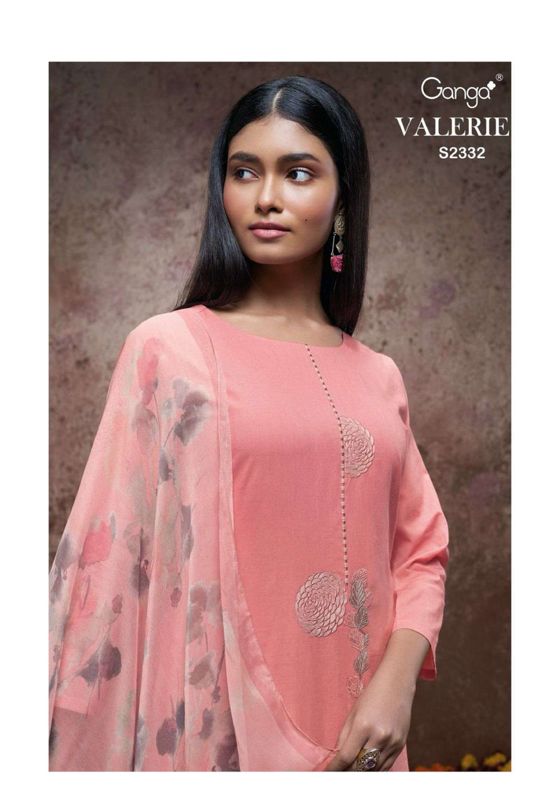 Ganga Fashion Valeria 2332 Cotton Embroidery Fancy Salwar Suit