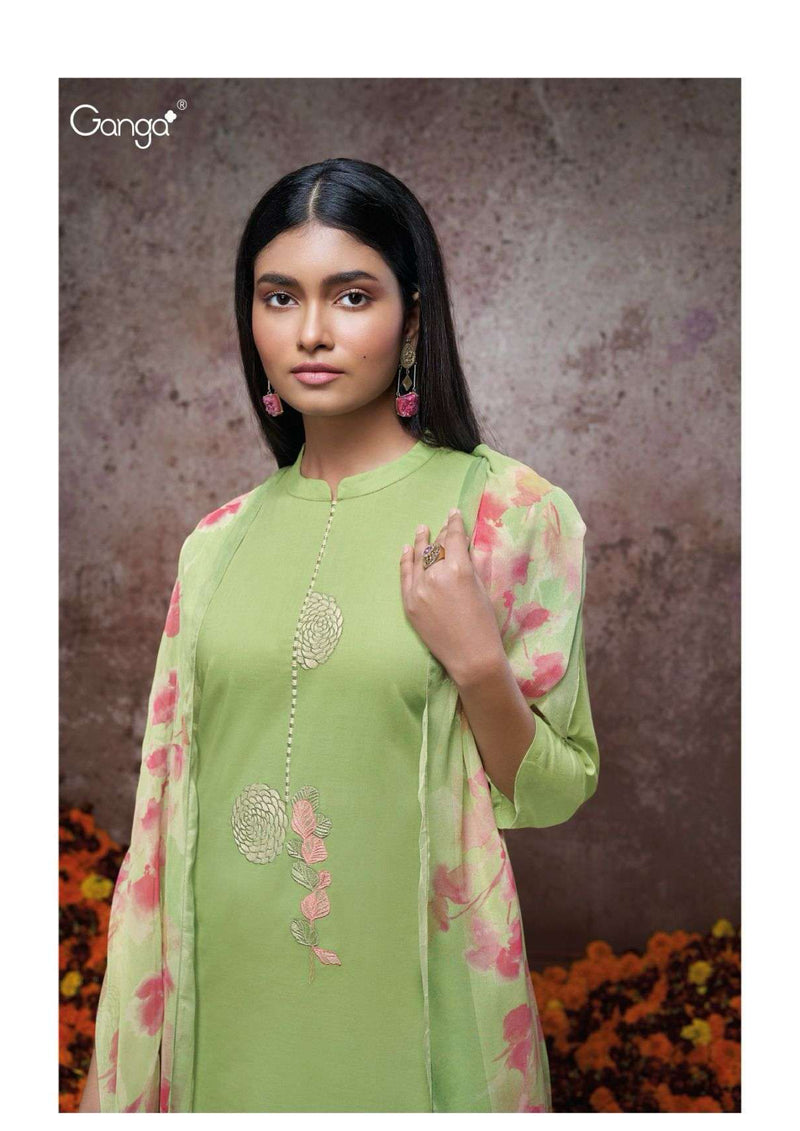 Ganga Fashion Valeria 2332 Cotton Embroidery Fancy Salwar Suit