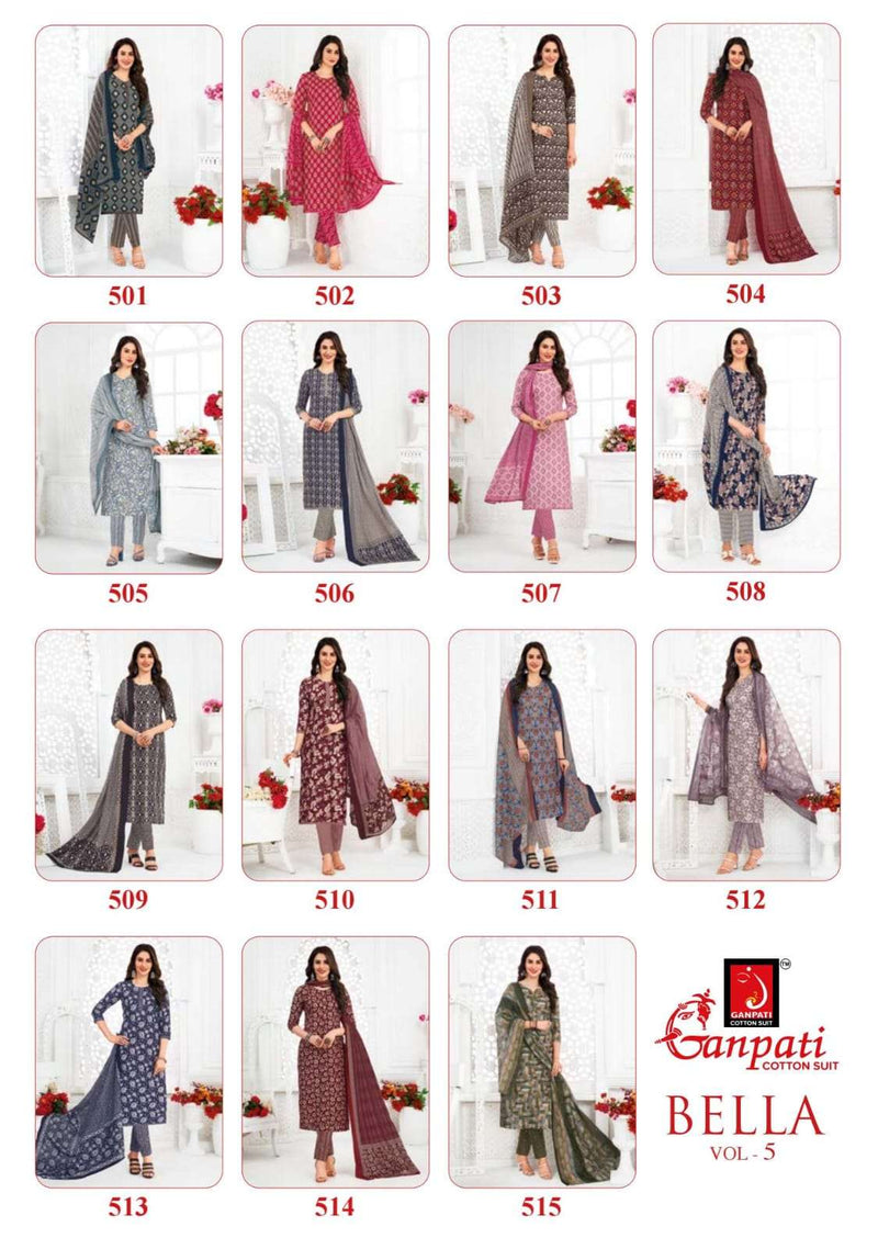 Ganpati Bella Vol 5 Cotton Daily Wear Salwar Suit