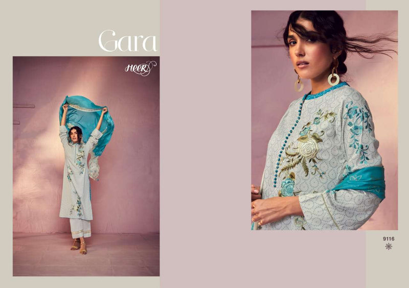 Gara Vol 3 By Heer Kimora Fancy Bandhani Print With Parsi Embroidery Work Salwar Kameez