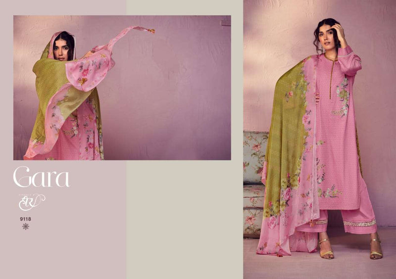 Gara Vol 3 By Heer Kimora Fancy Bandhani Print With Parsi Embroidery Work Salwar Kameez