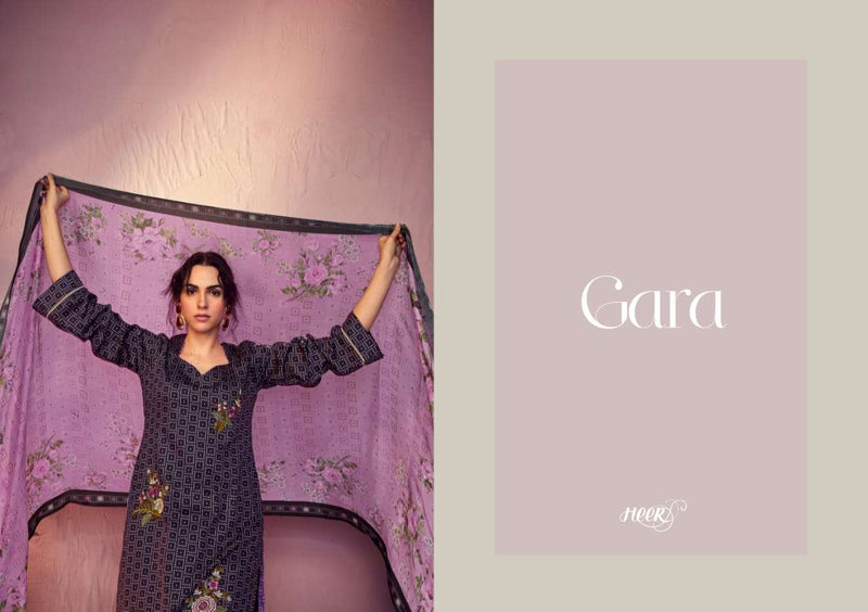 Gara Vol 3 By Heer Kimora Fancy Bandhani Print With Parsi Embroidery Work Salwar Kameez