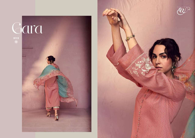 Gara Vol 3 By Heer Kimora Fancy Bandhani Print With Parsi Embroidery Work Salwar Kameez