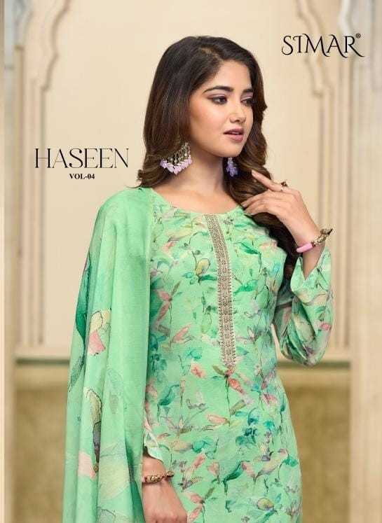 Simar Haseen Vol 4 Muslin Designer Party Wear Salwar Suit