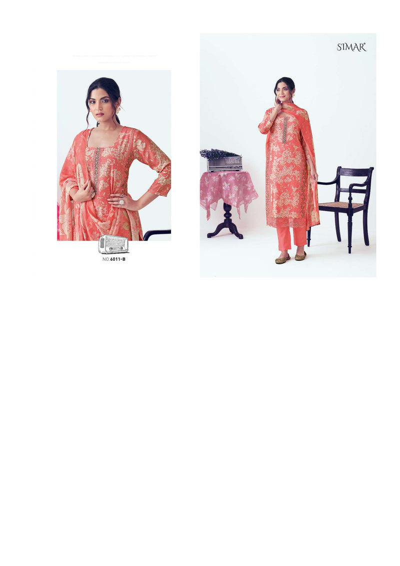 Glossy Floria Muslin Digital Print Embroidery Work Fancy Salwar Suit