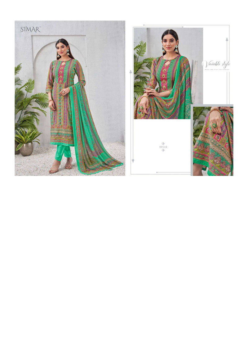 Glossy Ibaas 4512 Muslin Digital Print Fancy Salwar Suit