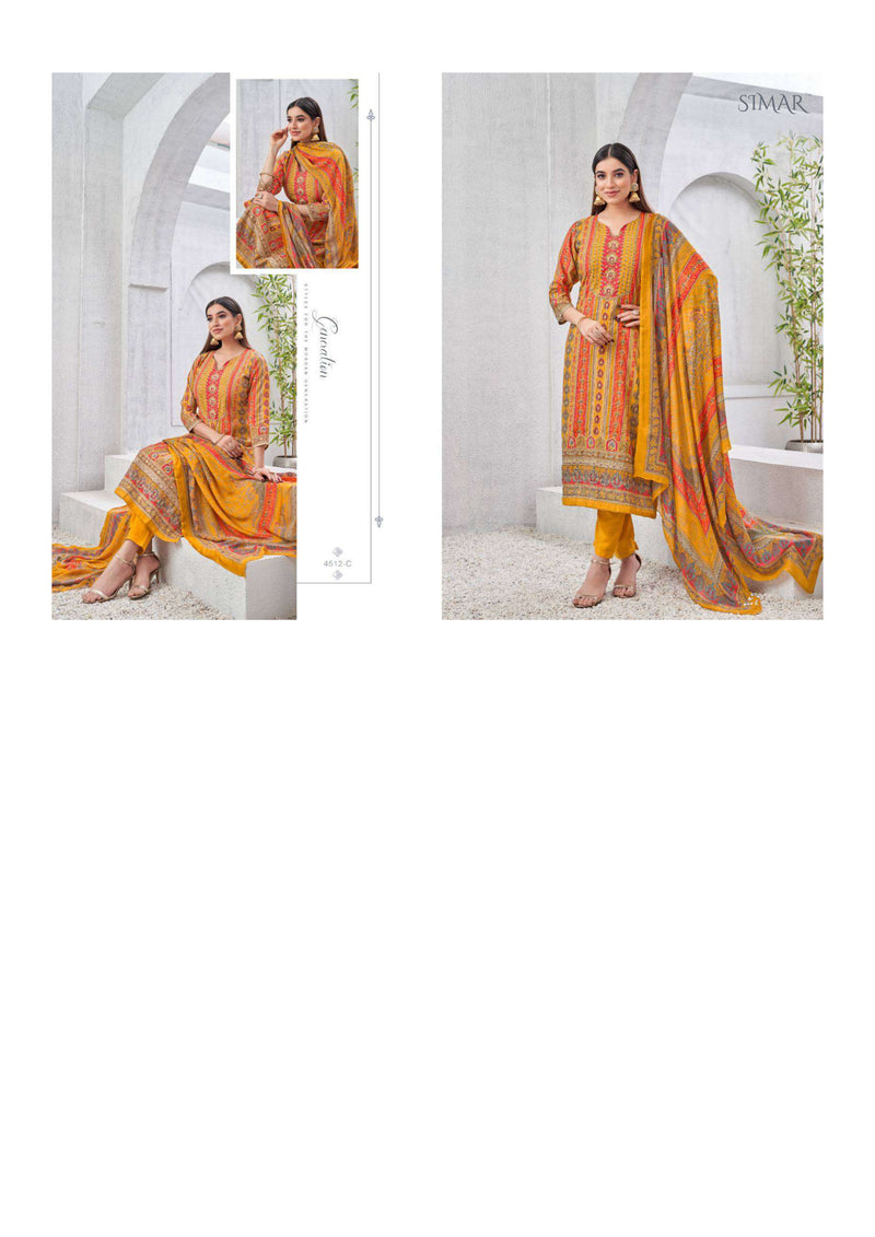 Glossy Ibaas 4512 Muslin Digital Print Fancy Salwar Suit