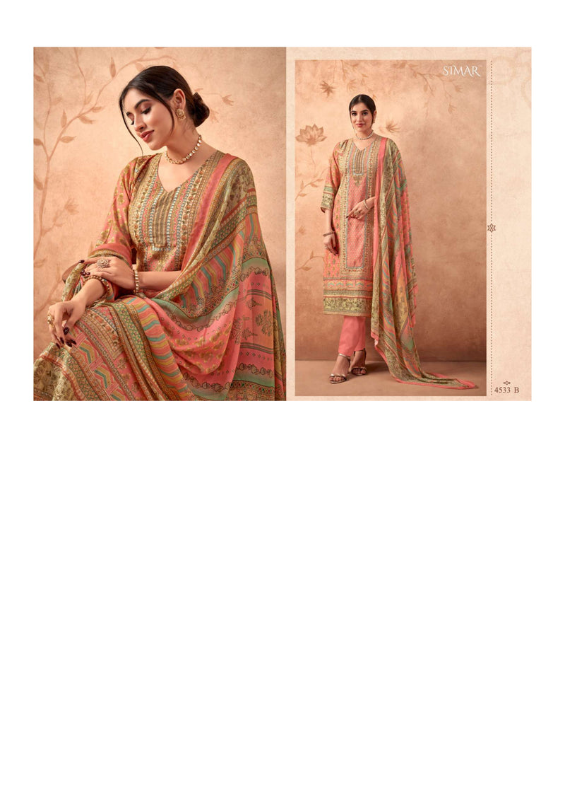 Glossy Ibaas 4533 Muslin Digital Print Designer Salwar Suit