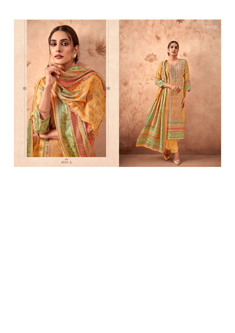 Glossy Ibaas 4533 Muslin Digital Print Designer Salwar Suit