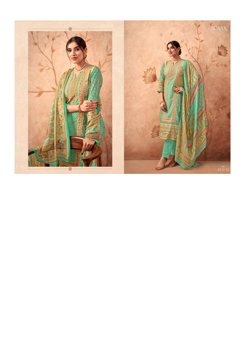 Glossy Ibaas 4533 Muslin Digital Print Designer Salwar Suit