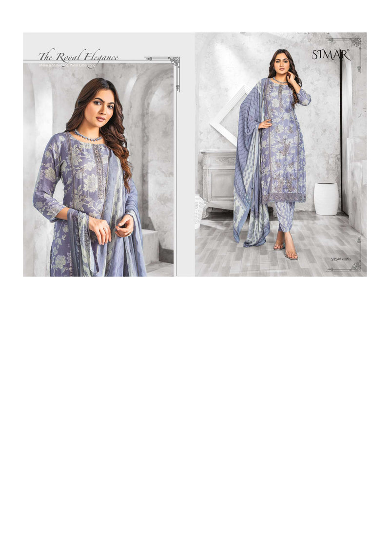 Glossy Shamma Muslin Digital Print Embroidery Work Designer Salwar Suit