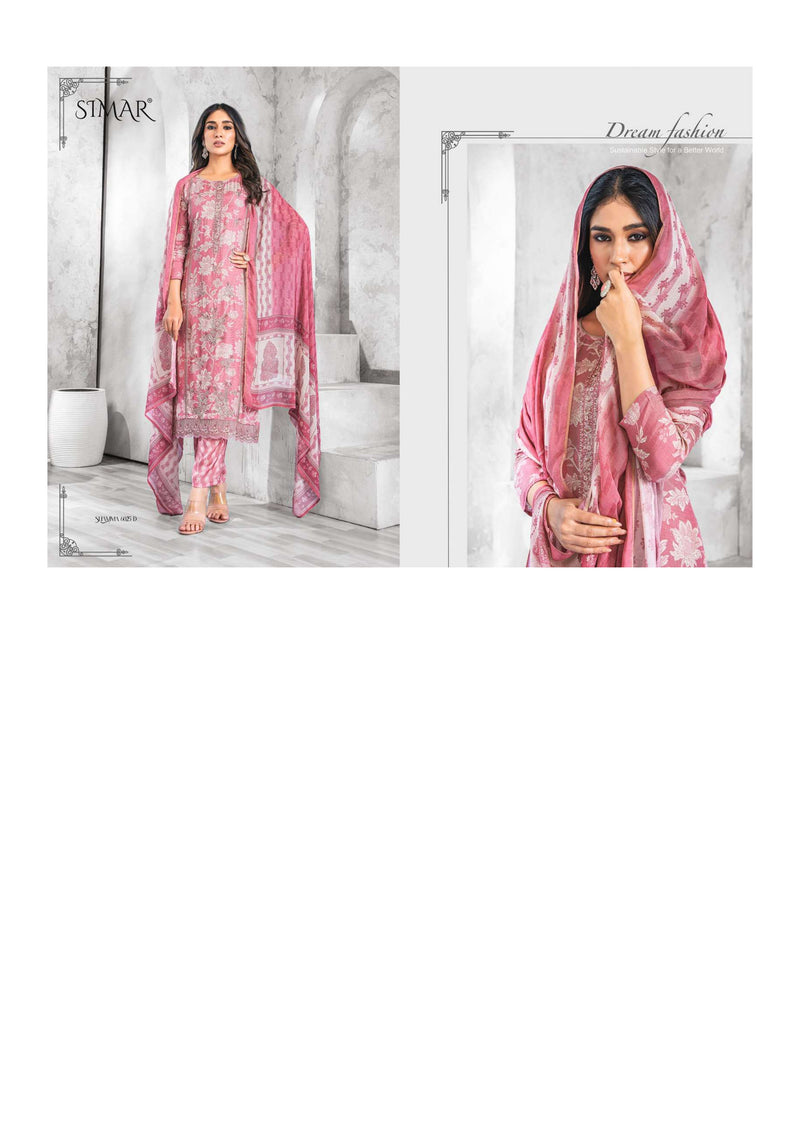 Glossy Shamma Muslin Digital Print Embroidery Work Designer Salwar Suit