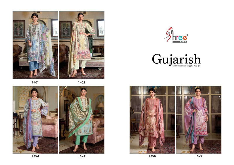 Shree Fabs Gujarish Vol 14 Cotton Digital Print  Embroidery Work Designer Salwar Kameez