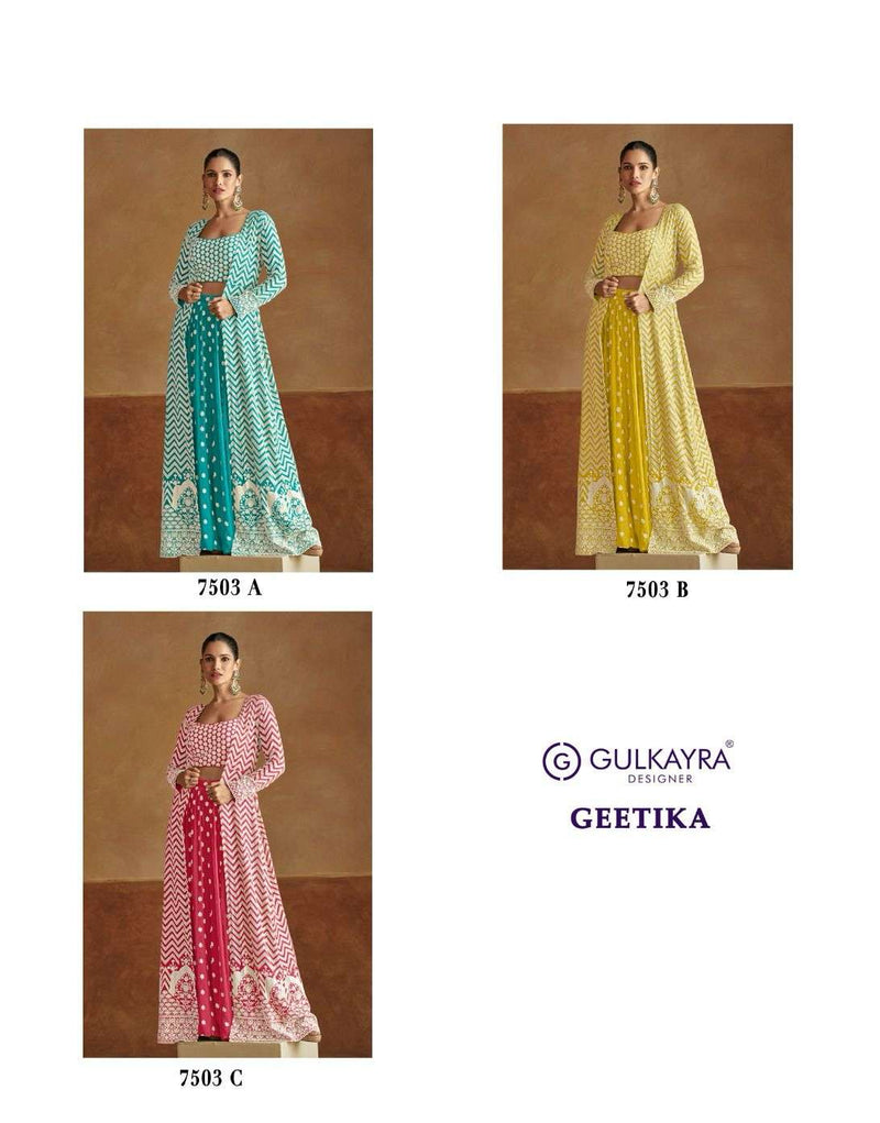 Gulkayra Designer Geetika Georgette Embroidery Work Party Wear Dress