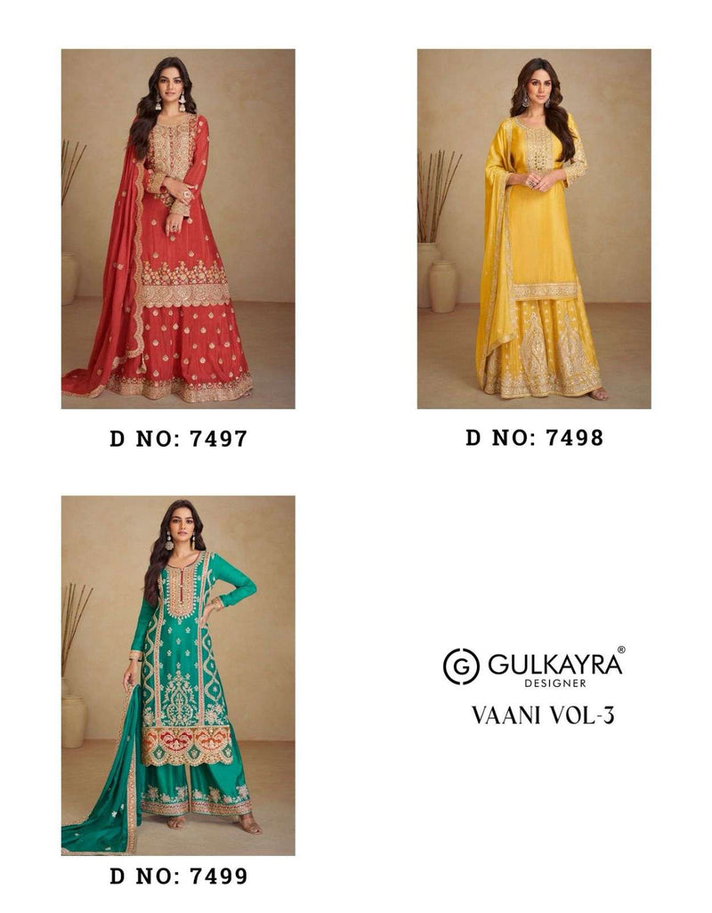 Gulkayra Designer Vaani Vol 3 Chinon Party Wear Suit