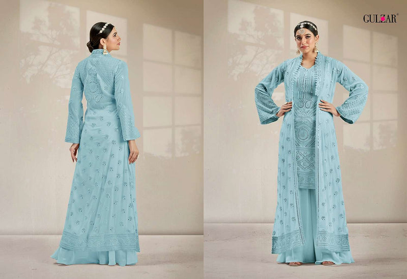 Gulzar 2001 Georgette Mirror Work Embroidered Designer Party Wear Suit