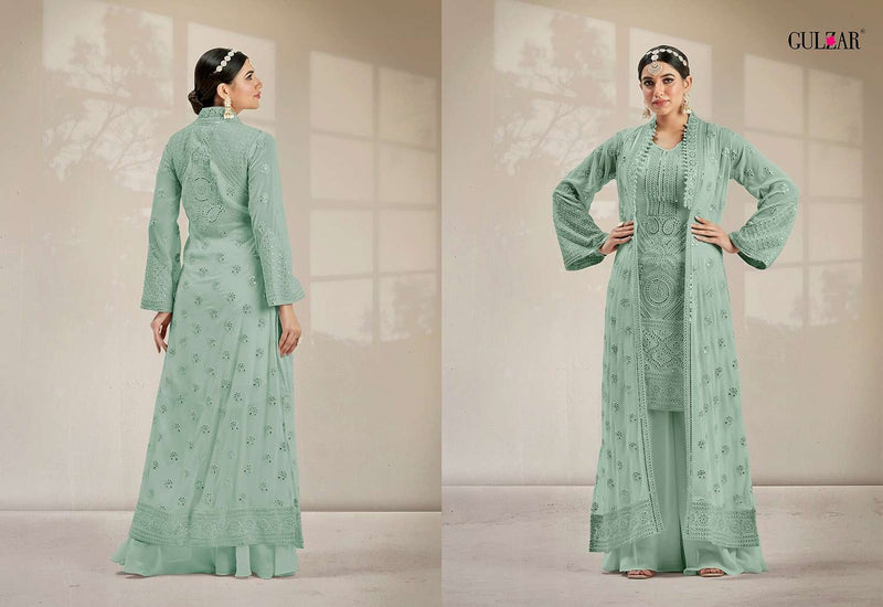 Gulzar 2001 Georgette Mirror Work Embroidered Designer Party Wear Suit