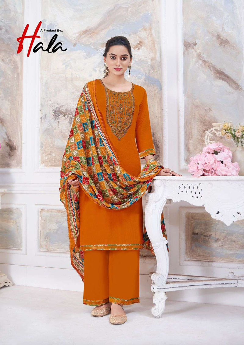 Hala Nigaar Vol 1 Rayon Slub With Embroidery And Swarovski Diamond Work Unstitched Salwar Suit