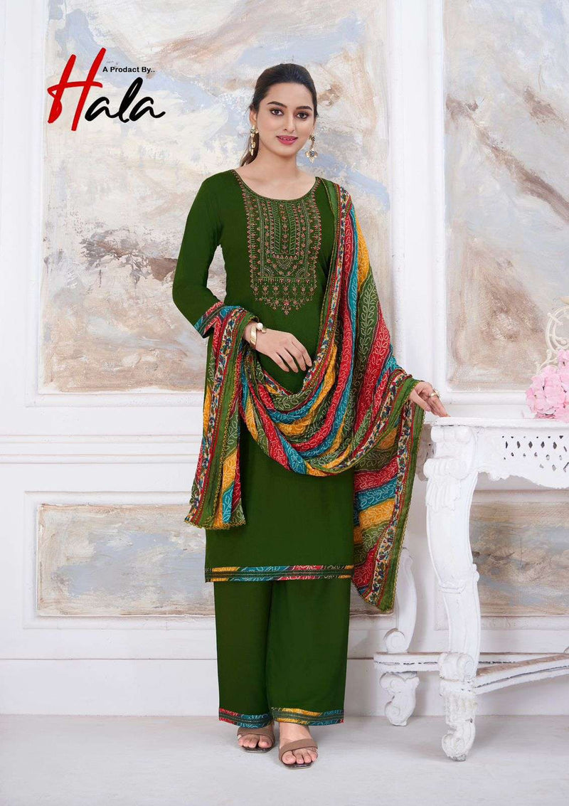 Hala Nigaar Vol 1 Rayon Slub With Embroidery And Swarovski Diamond Work Unstitched Salwar Suit