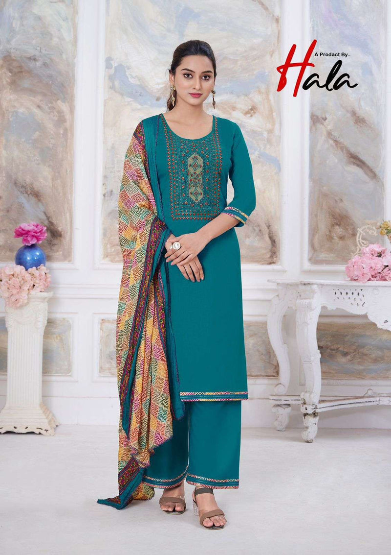 Hala Nigaar Vol 1 Rayon Slub With Embroidery And Swarovski Diamond Work Unstitched Salwar Suit