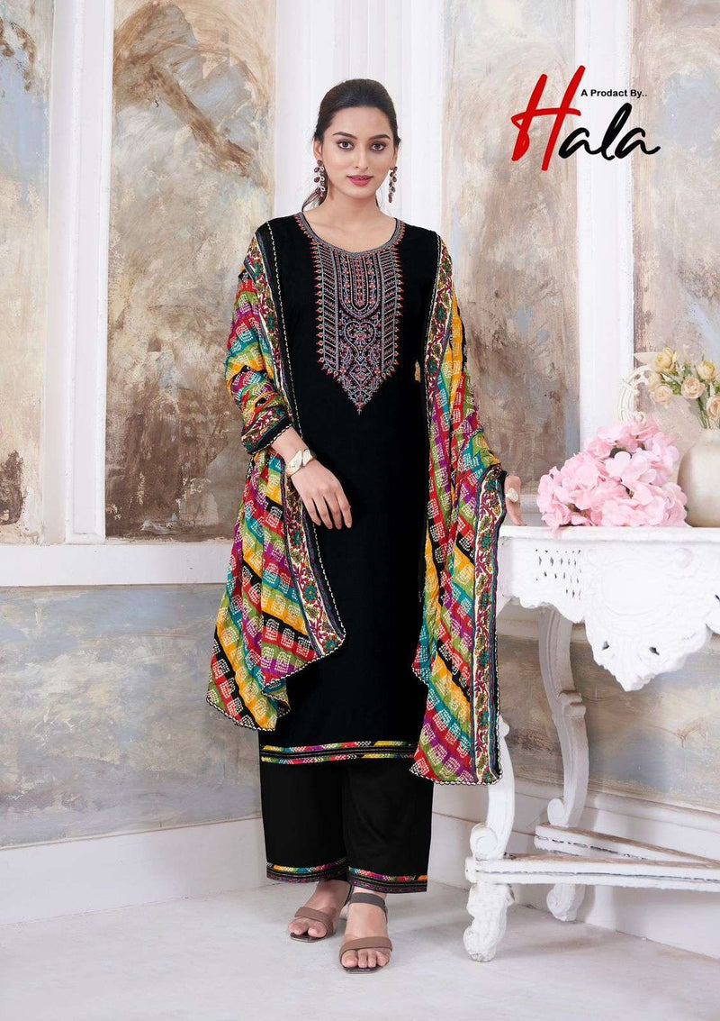 Hala Nigaar Vol 1 Rayon Slub With Embroidery And Swarovski Diamond Work Unstitched Salwar Suit