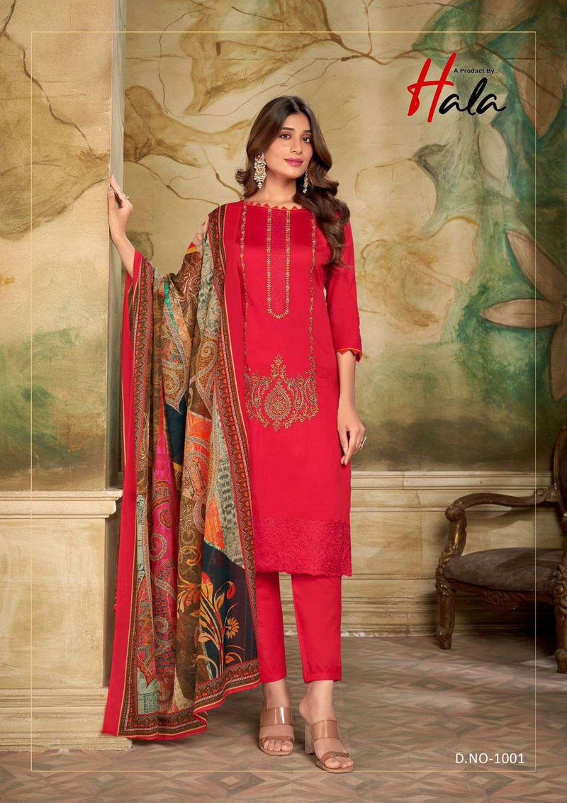 Hala Jashn E Ishq Vol 1 Cotton Designer Heavy Embroidery Work Fancy Salwar Kameez