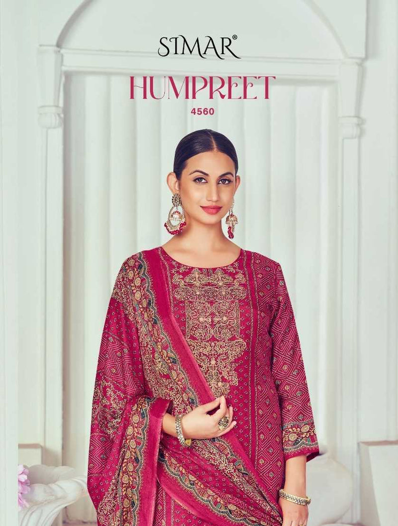 Glossy Hampreet Lea Silk Printed Unstitched Heavy Salwar Suit