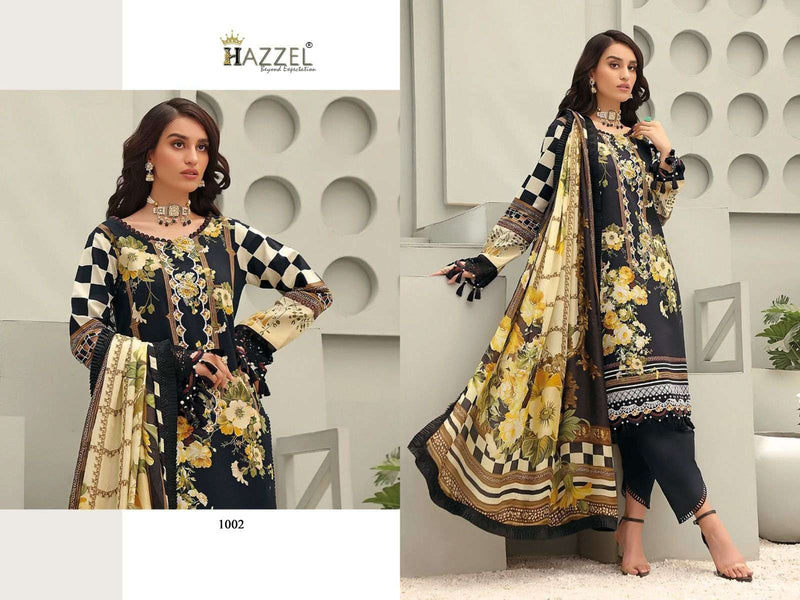 Hazzel Firdous Queen Court Printed With Patch Work Pakistani Salwar Kameez Material