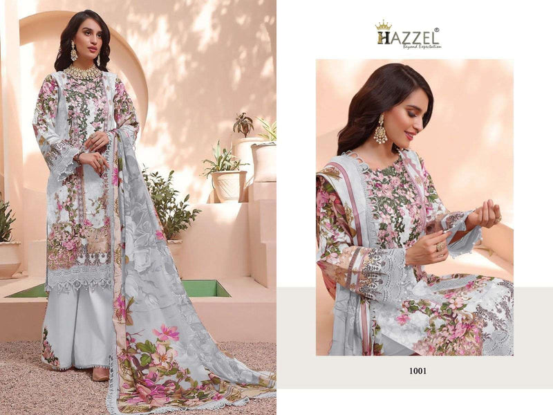 Hazzel Firdous Queen Court Printed With Patch Work Pakistani Salwar Kameez Material