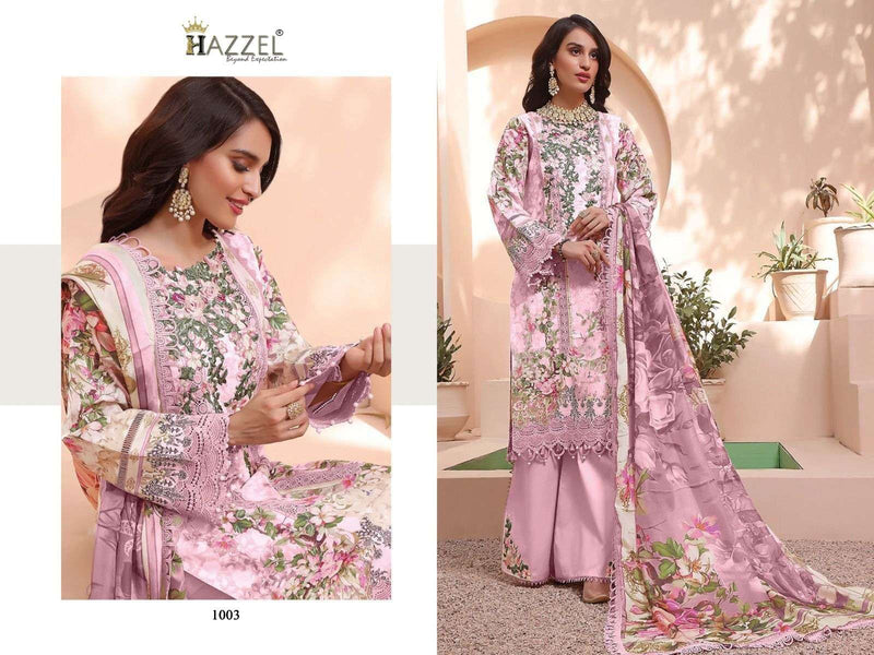 Hazzel Firdous Queen Court Printed With Patch Work Pakistani Salwar Kameez Material