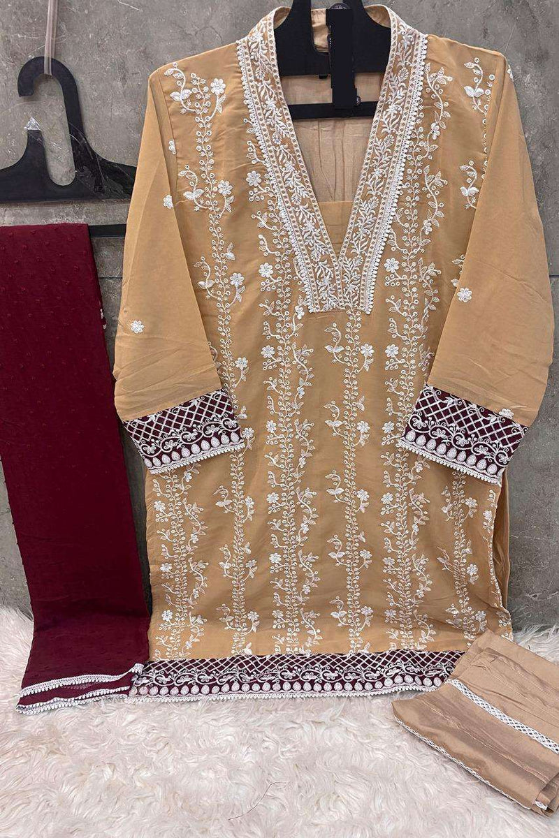 Hoor Tex Hf 32 Georgette Fancy Pret Suit Collection