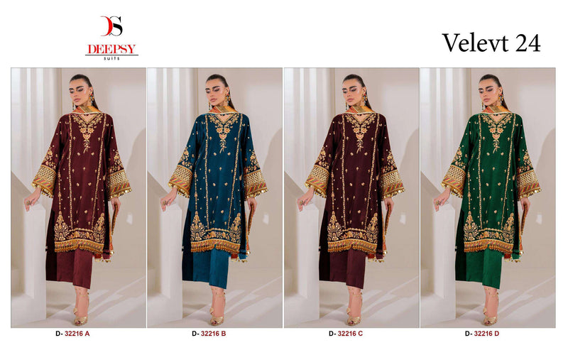 Deepsy Suits D 32216 Velvet Heavy Embroidered Pakistani Suit