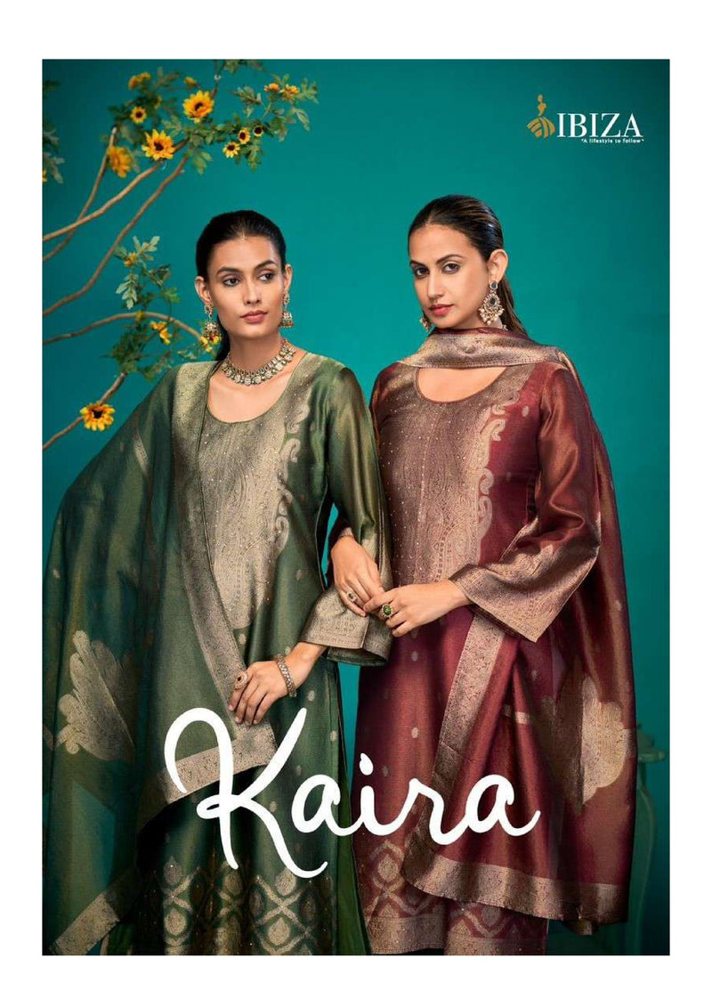 Ibiza Kaira Silk Jacquard Handwork Designer Party Wear Salwar Suit