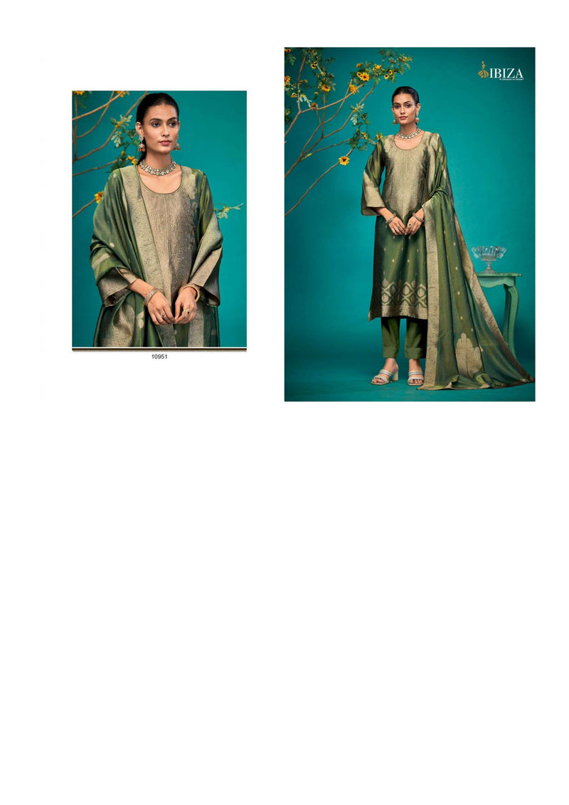 Ibiza Kaira Silk Jacquard Handwork Designer Party Wear Salwar Suit