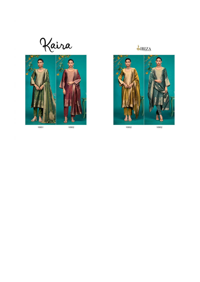 Ibiza Kaira Silk Jacquard Handwork Designer Party Wear Salwar Suit